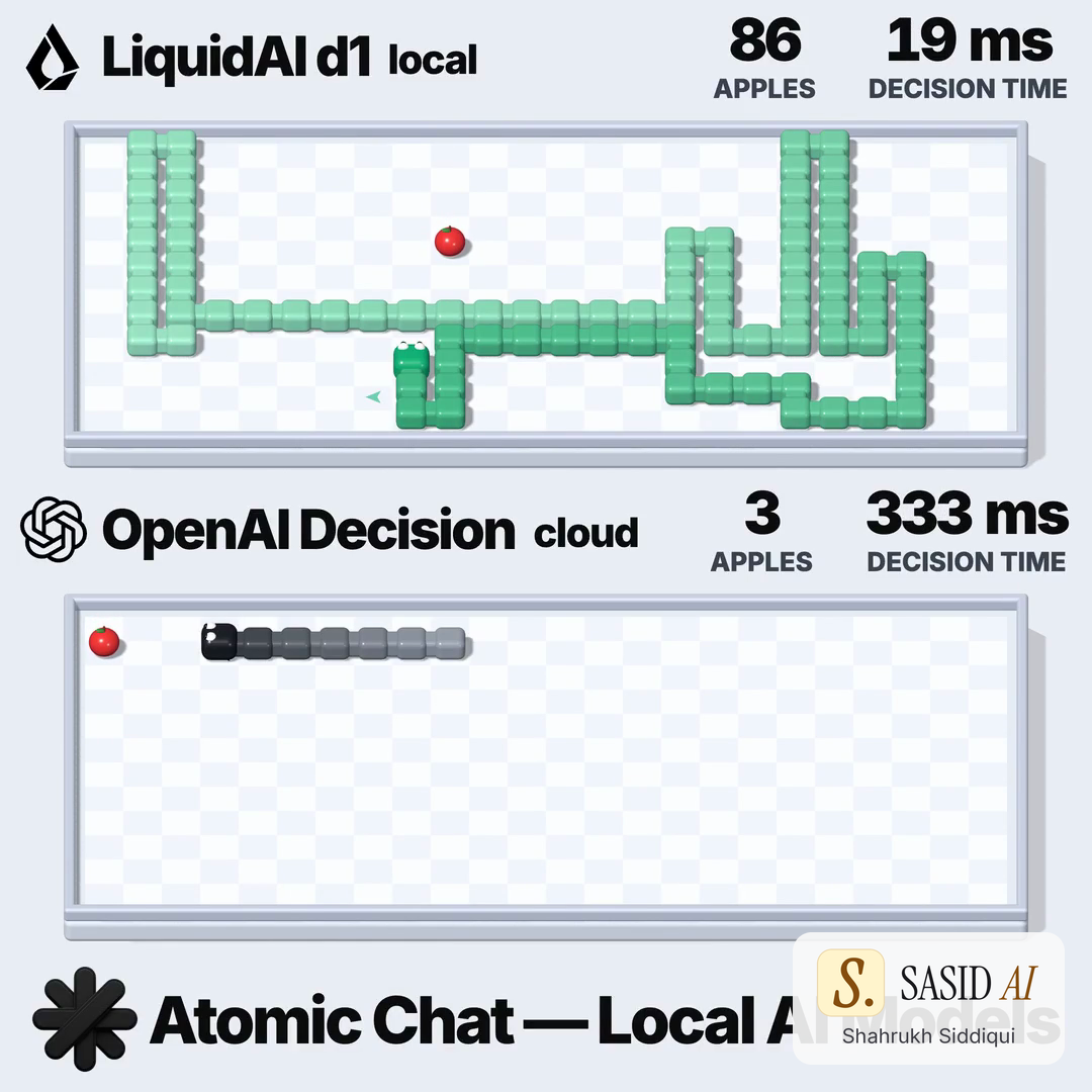 atomic.chat Snake demonstration of Liquid d1